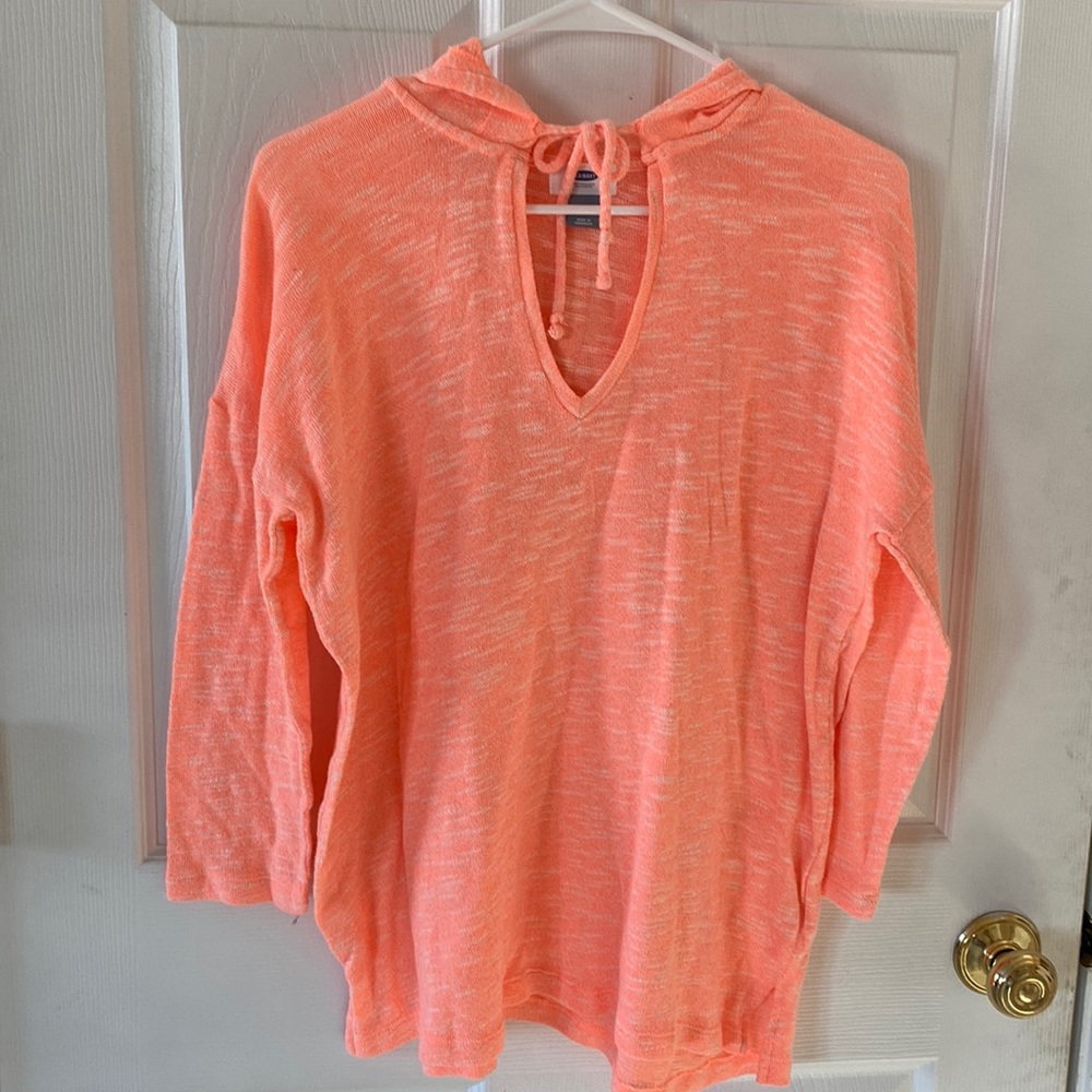 Old Navy Orange Size Large light weight knit hoody
